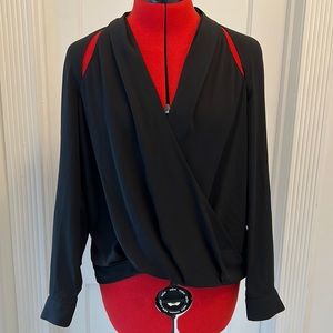 Trouvé Drape Neck Blouse with Cutouts